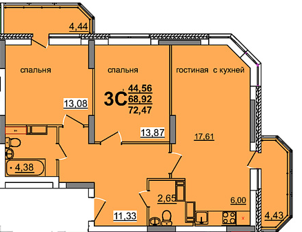 1-комн. 39,84 м2