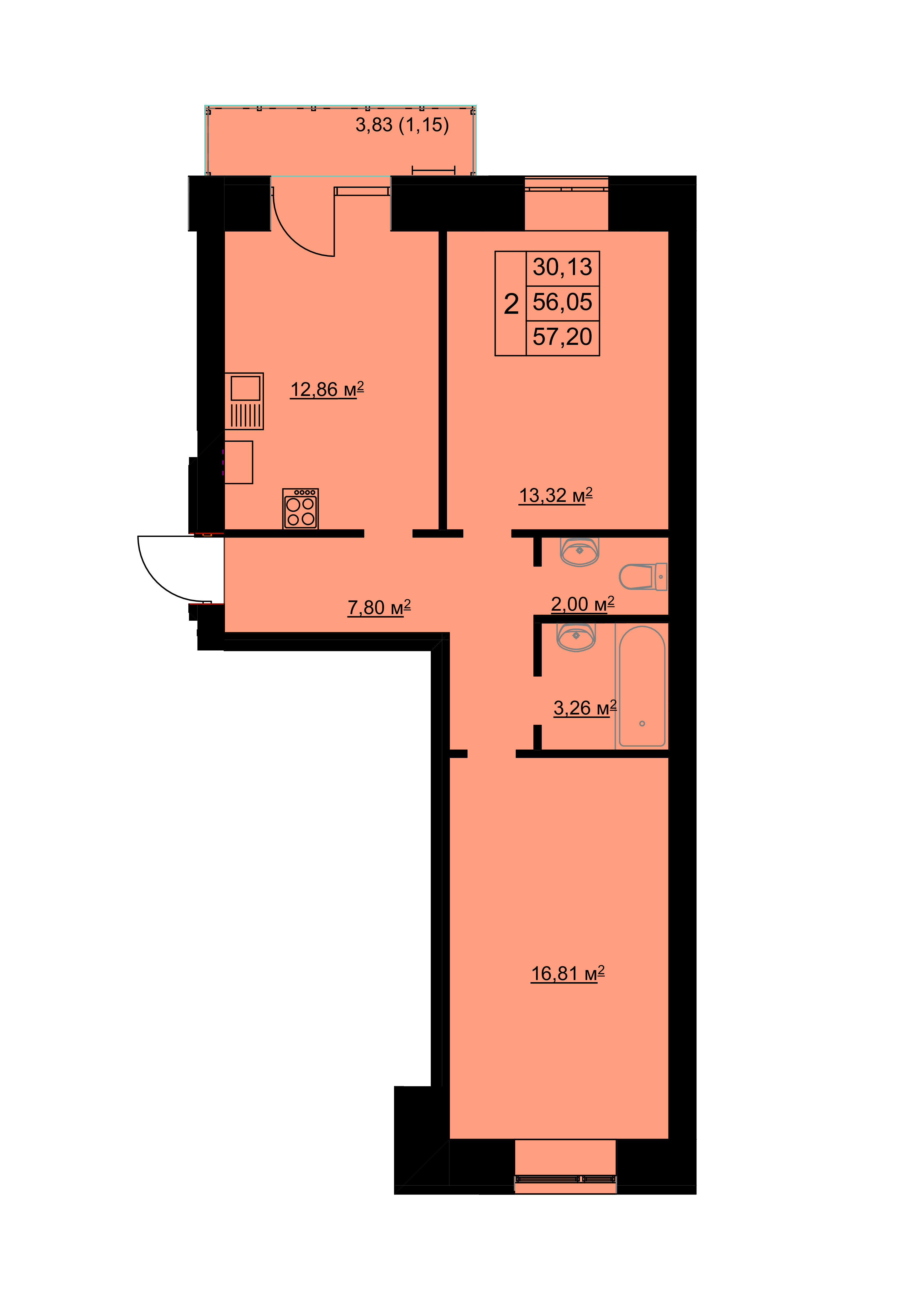 1-комн. 39,84 м2