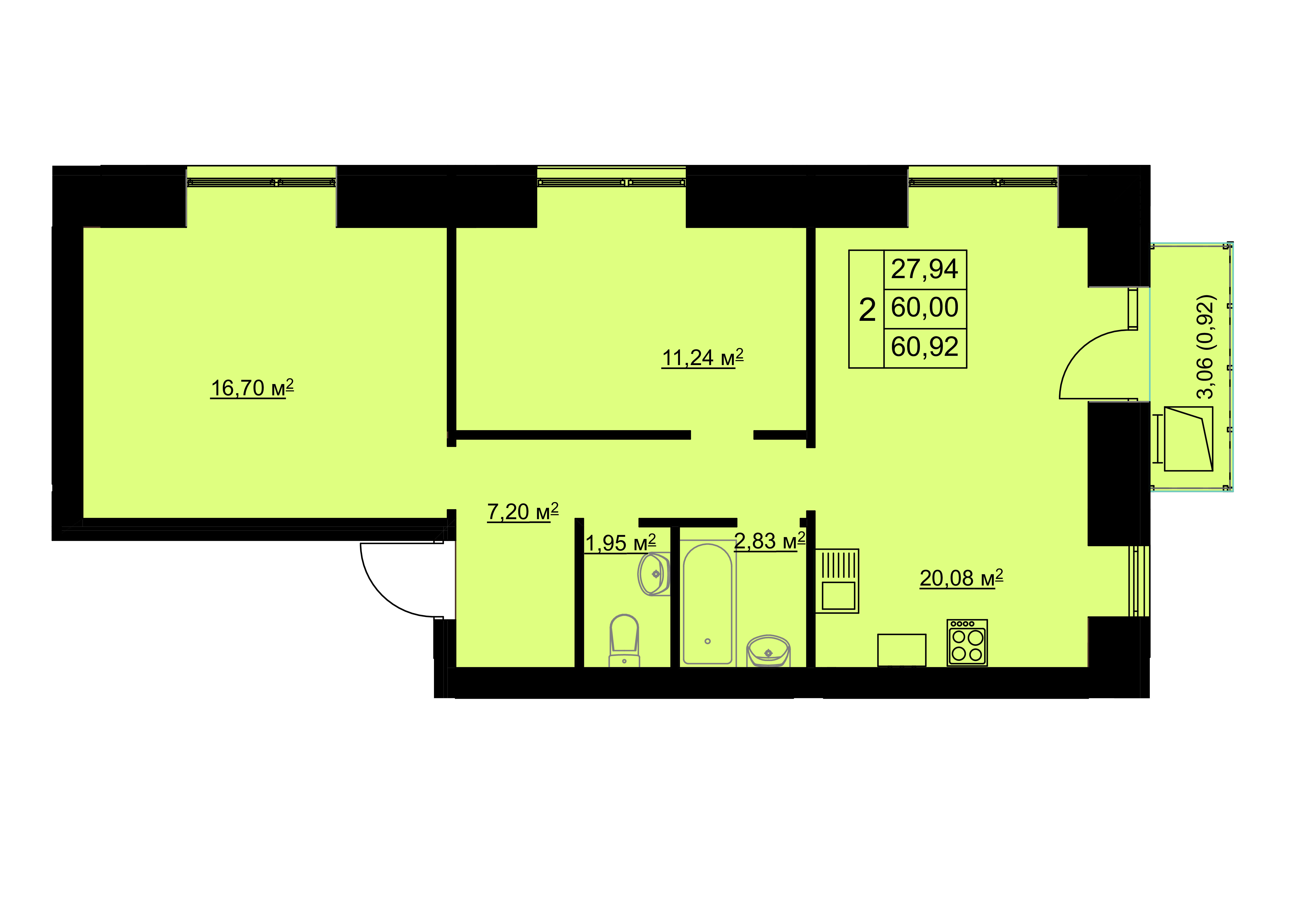 1-комн. 39,84 м2