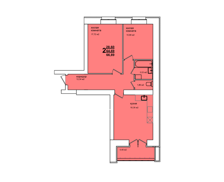 1-комн. 39,84 м2