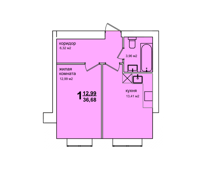 1-комн. 39,84 м2