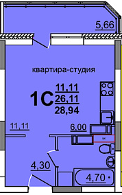 1-комн. 39,84 м2