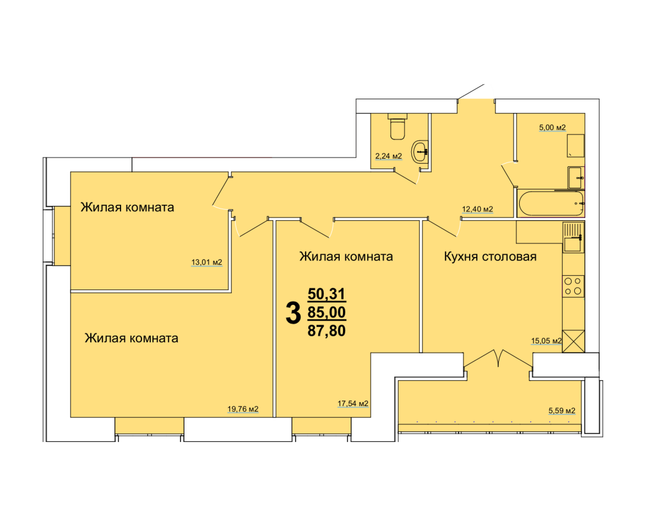 1-комн. 39,84 м2