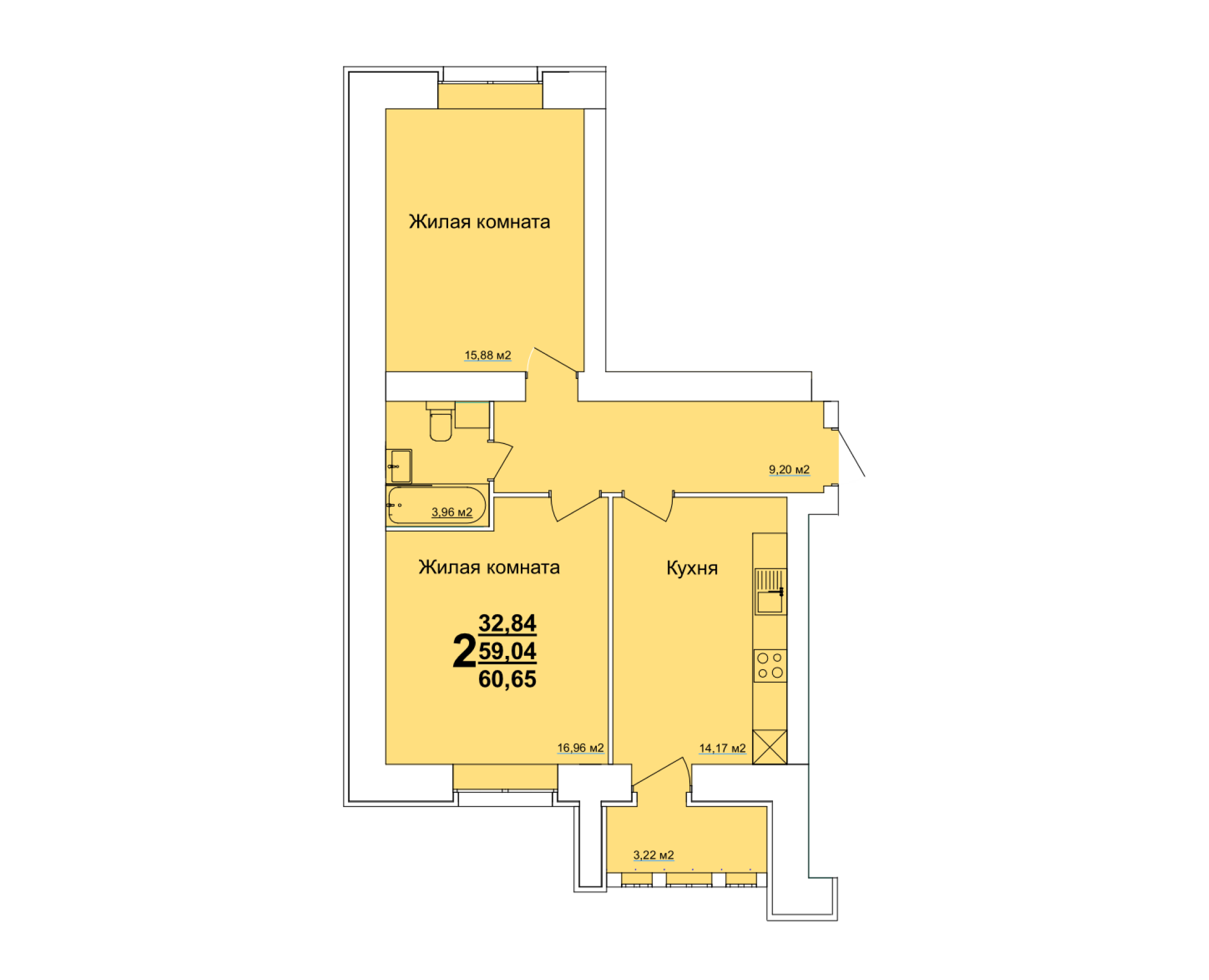 1-комн. 39,84 м2