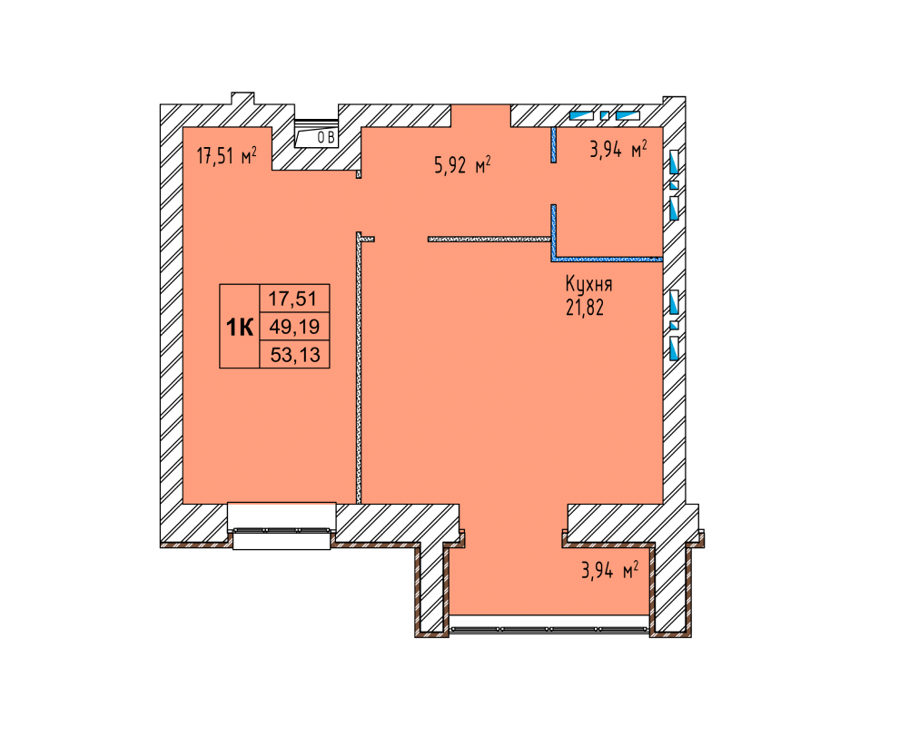 1-комн. 39,84 м2
