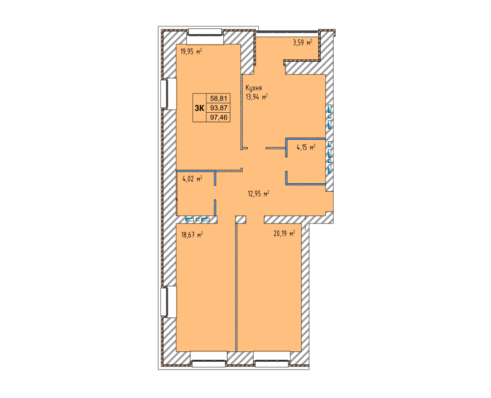 1-комн. 39,84 м2
